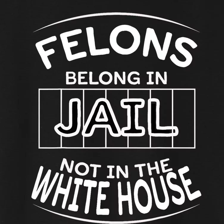 Political Pro Biden Felons Belong In Jail Not White House Women's Crop Top Tee