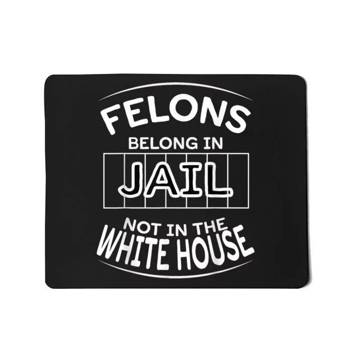 Political Pro Biden Felons Belong In Jail Not White House Mousepad