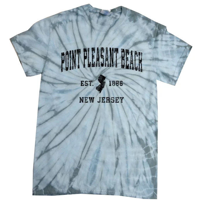 Point Pleasant Beach New Jersey Nj Vintage Established Sports Tie-Dye T-Shirt