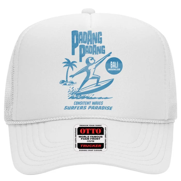 Padang Padang Bali Surf High Crown Mesh Trucker Hat