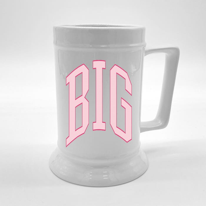 Preppy Pink Big Little Sorority Front & Back Beer Stein