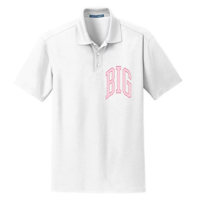 Preppy Pink Big Little Sorority Dry Zone Grid Performance Polo