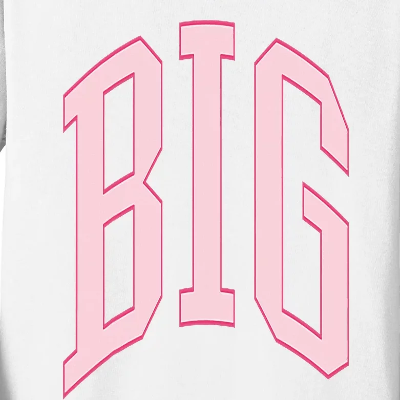 Preppy Pink Big Little Sorority Kids Long Sleeve Shirt