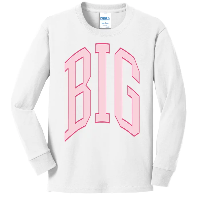 Preppy Pink Big Little Sorority Kids Long Sleeve Shirt