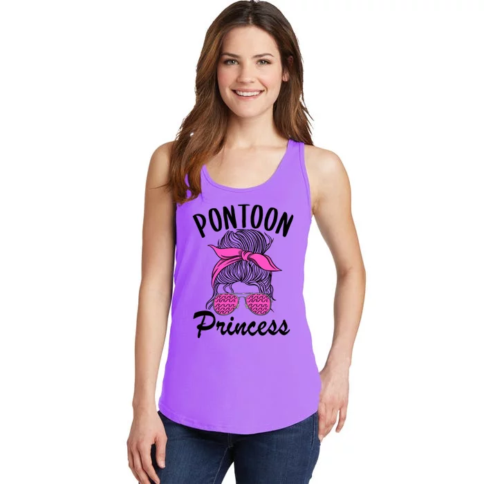 Pontoon Princess Boating Mom Lake Life Funny Pontooning Meaningful Gift Ladies Essential Tank