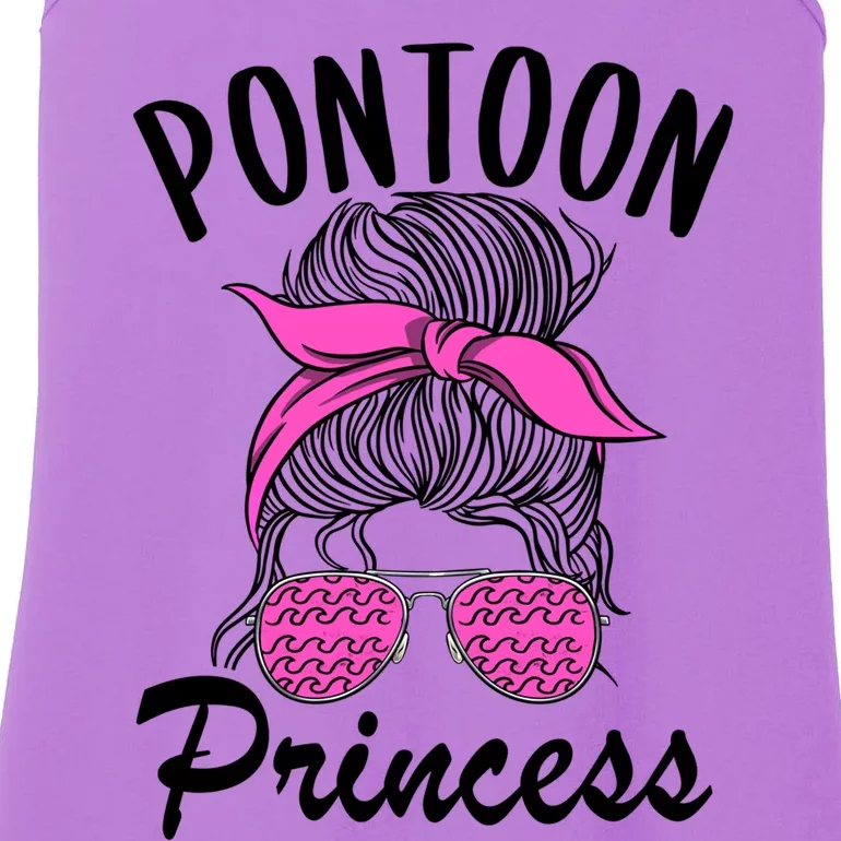 Pontoon Princess Boating Mom Lake Life Funny Pontooning Meaningful Gift Ladies Essential Tank