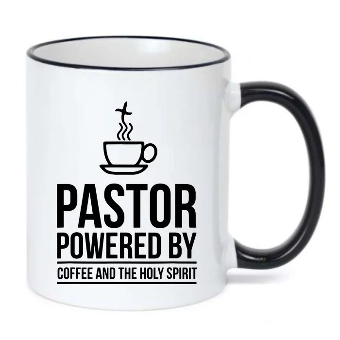 Pastor Powered By Coffe And The Holy Spirit Black Color Changing Mug