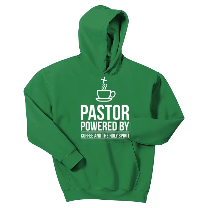 Pastor Powered By Coffe And The Holy Spirit Kids Hoodie