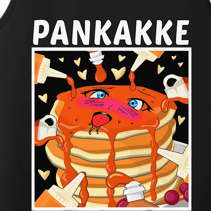 Pankakke Pancake Breakfast Naughty Anime Waifu Kawaii Performance Tank