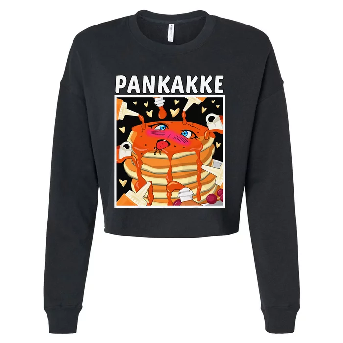 Pankakke Pancake Breakfast Naughty Anime Waifu Kawaii Cropped Pullover Crew