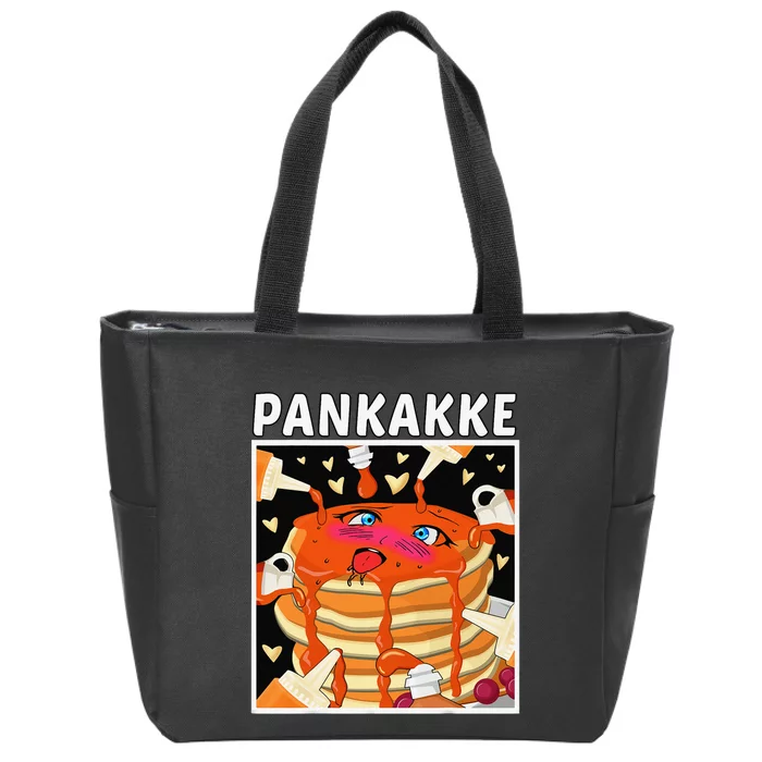 Pankakke Pancake Breakfast Naughty Anime Waifu Kawaii Zip Tote Bag