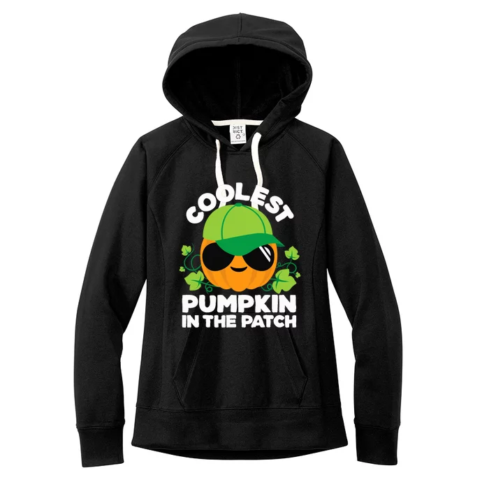 Pumpkin Patch Boy Or Girl Fall Coolest Halloween Women's Fleece Hoodie