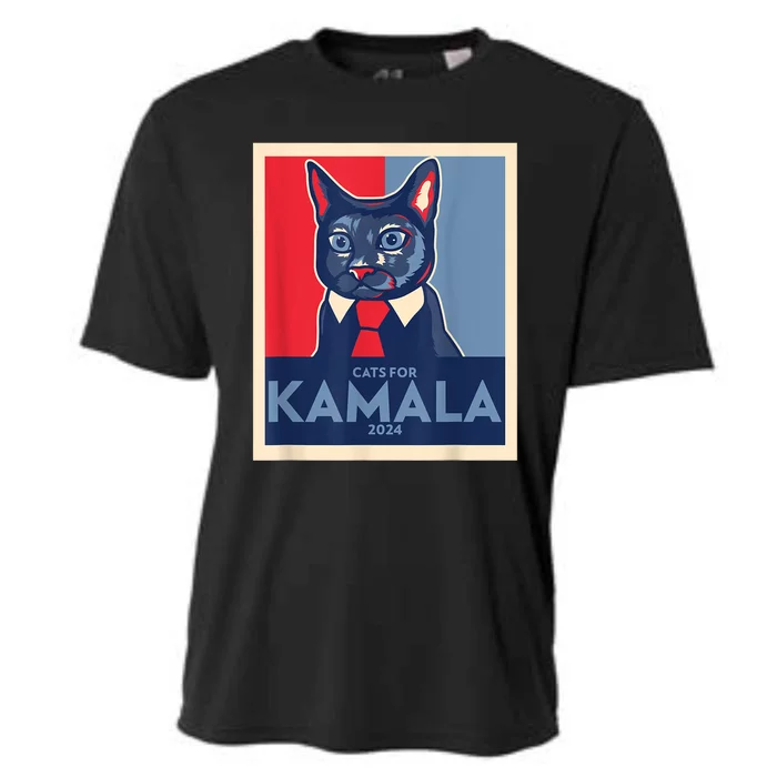 Politically Purrfect Cats For Kamala Harris 2024 President Cooling Performance Crew T-Shirt