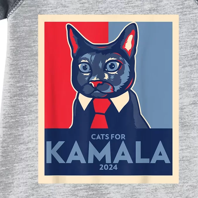 Politically Purrfect Cats For Kamala Harris 2024 President Infant Baby Jersey Bodysuit