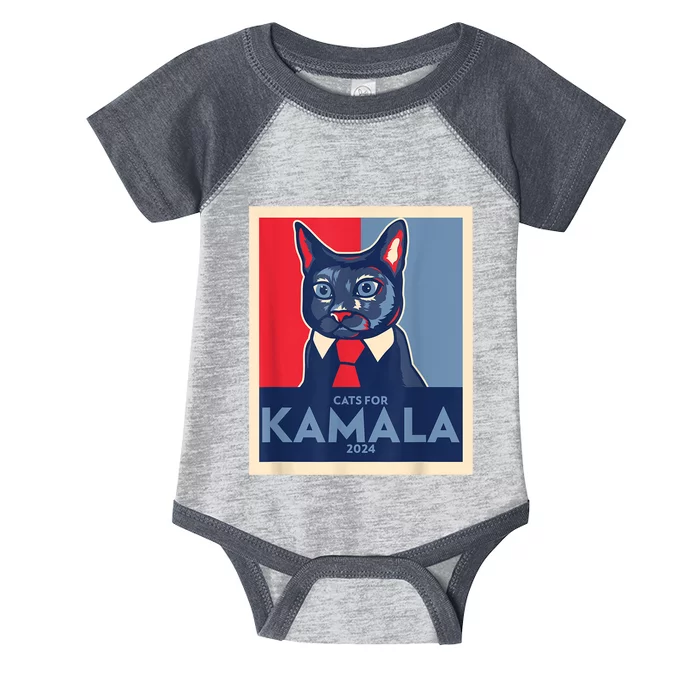 Politically Purrfect Cats For Kamala Harris 2024 President Infant Baby Jersey Bodysuit