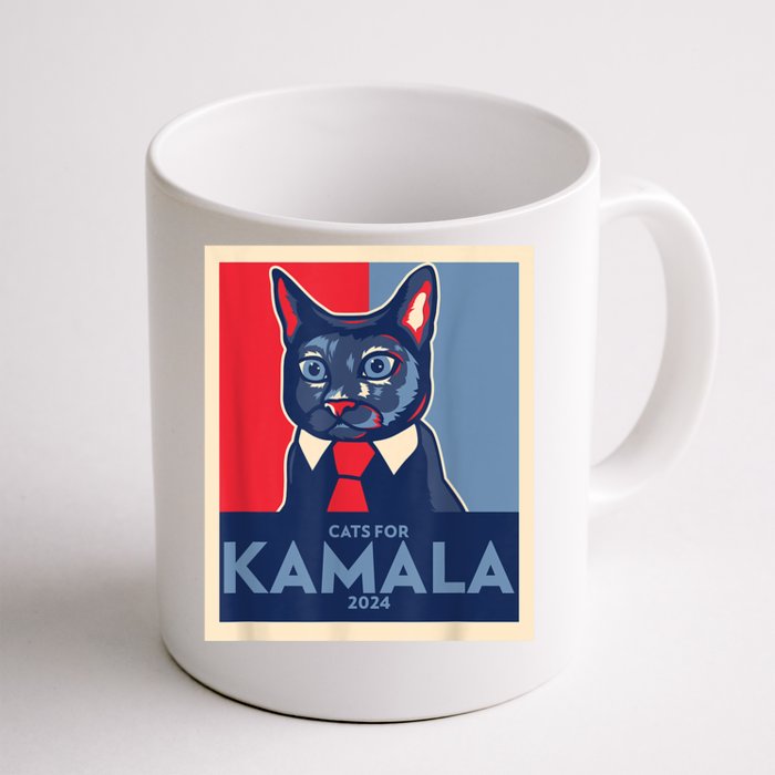 Politically Purrfect Cats For Kamala Harris 2024 President Front & Back Coffee Mug