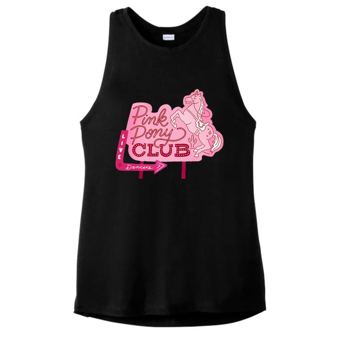 Pink Pony Club Live Dancers Ladies Tri-Blend Wicking Tank