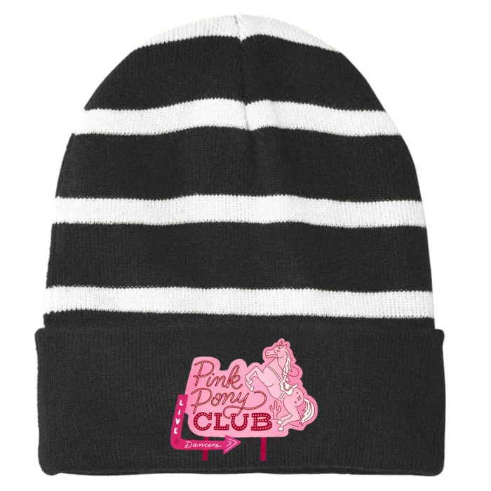 Pink Pony Club Live Dancers Striped Beanie with Solid Band