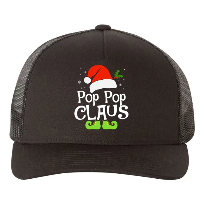 Pop Pop Claus Matching Family Christmas 2022 Costume Santa Yupoong Adult 5-Panel Trucker Hat