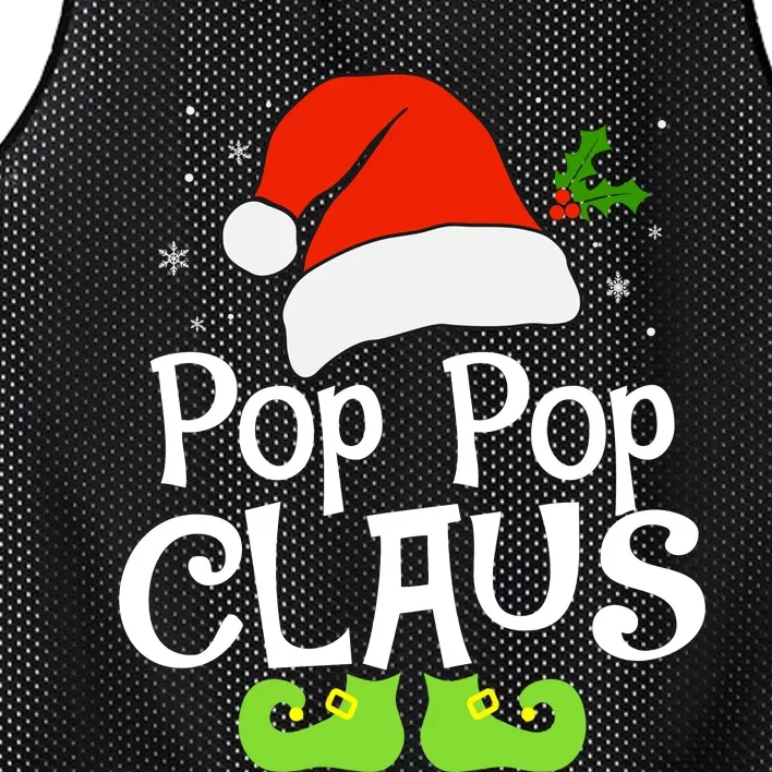 Pop Pop Claus Matching Family Christmas 2022 Costume Santa Mesh Reversible Basketball Jersey Tank