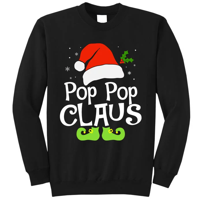 Pop Pop Claus Matching Family Christmas 2022 Costume Santa Tall Sweatshirt