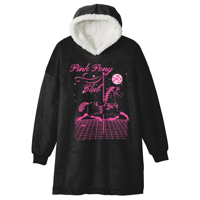 Pink Pony Club Groovy Girl Birthday Cowgil Hooded Wearable Blanket