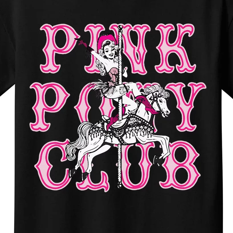 Pink Pony Club Groovy Girl Birthday Cowgirl Kids T-Shirt