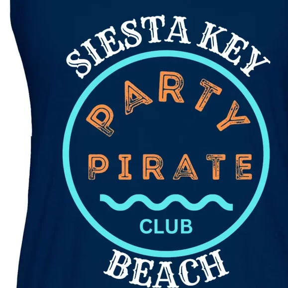 Party Pirate Club Siesta Key Beach Ladies Essential Flowy Tank