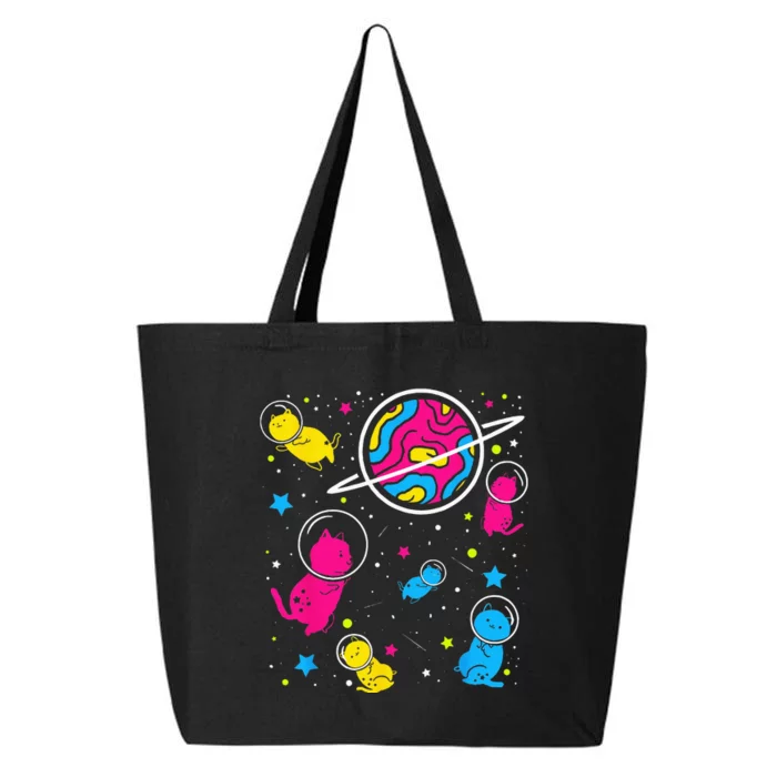 Pan Pride Cat In Space Pansexual 25L Jumbo Tote