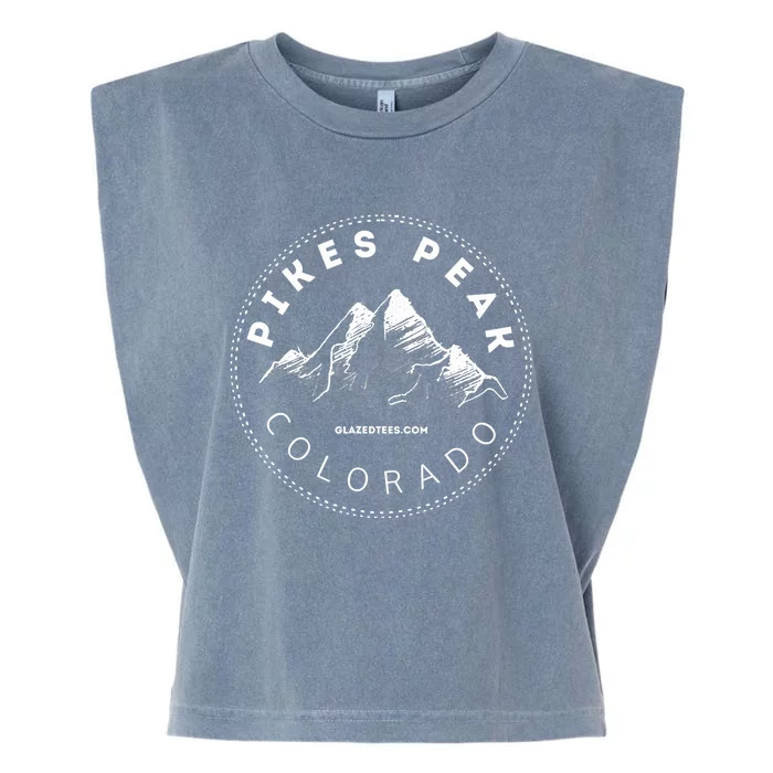 Pikes Peak Colorado Mountain Adventure Garment-Dyed Women's Muscle Tee