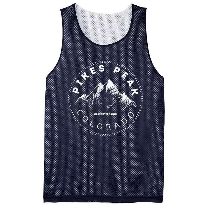 Pikes Peak Colorado Mountain Adventure Mesh Reversible Basketball Jersey Tank