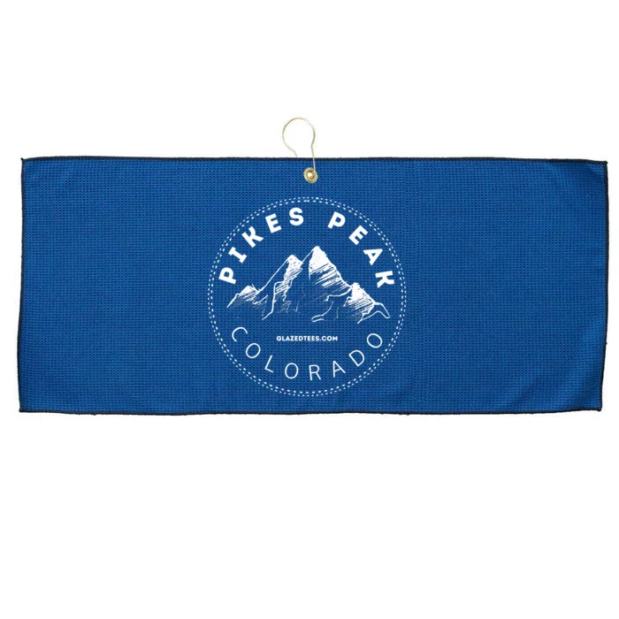 Pikes Peak Colorado Mountain Adventure Large Microfiber Waffle Golf Towel