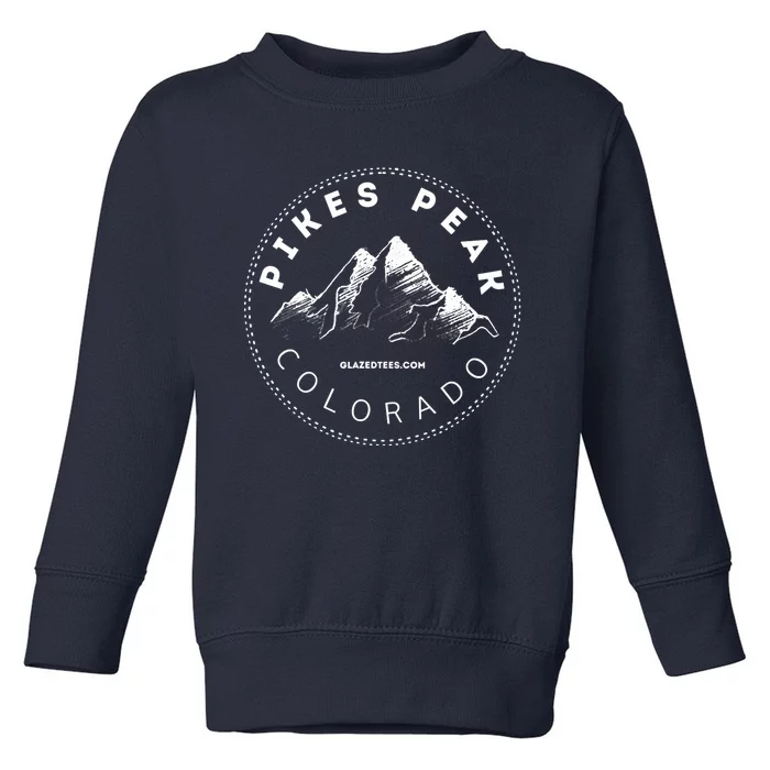 Pikes Peak Colorado Mountain Adventure Toddler Sweatshirt