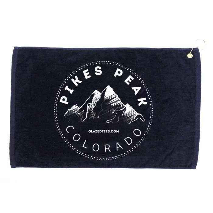 Pikes Peak Colorado Mountain Adventure Grommeted Golf Towel