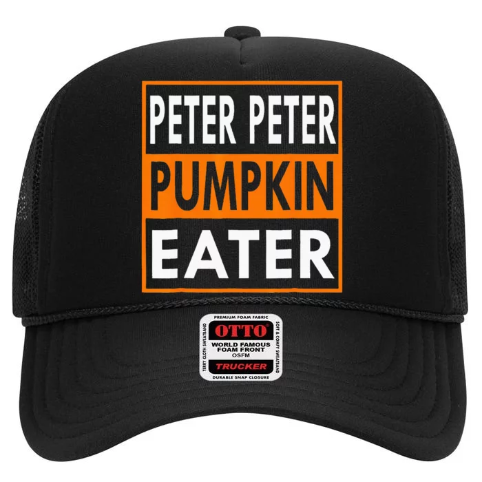 Peter Pumpkin Costume Eater For Couples Matching Halloween High Crown Mesh Trucker Hat