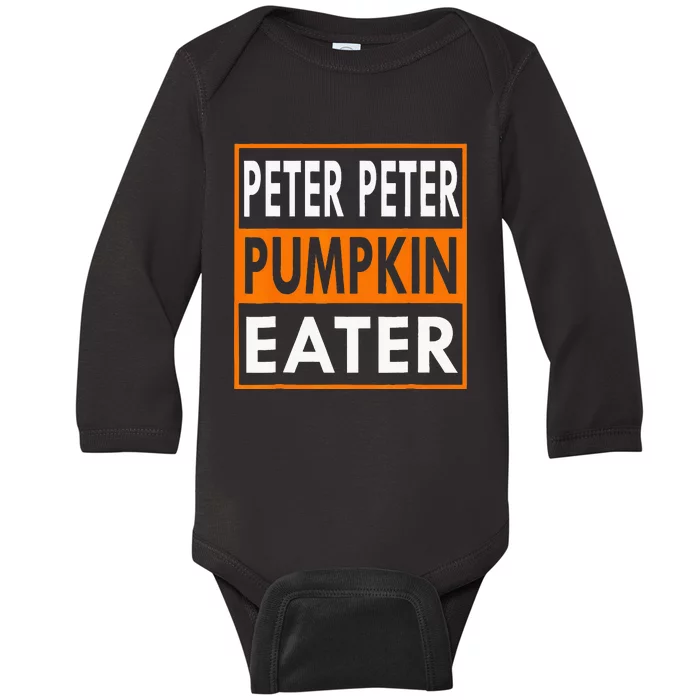 Peter Pumpkin Costume Eater For Couples Matching Halloween Baby Long Sleeve Bodysuit