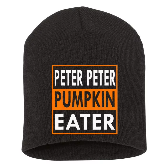 Peter Pumpkin Costume Eater For Couples Matching Halloween Short Acrylic Beanie