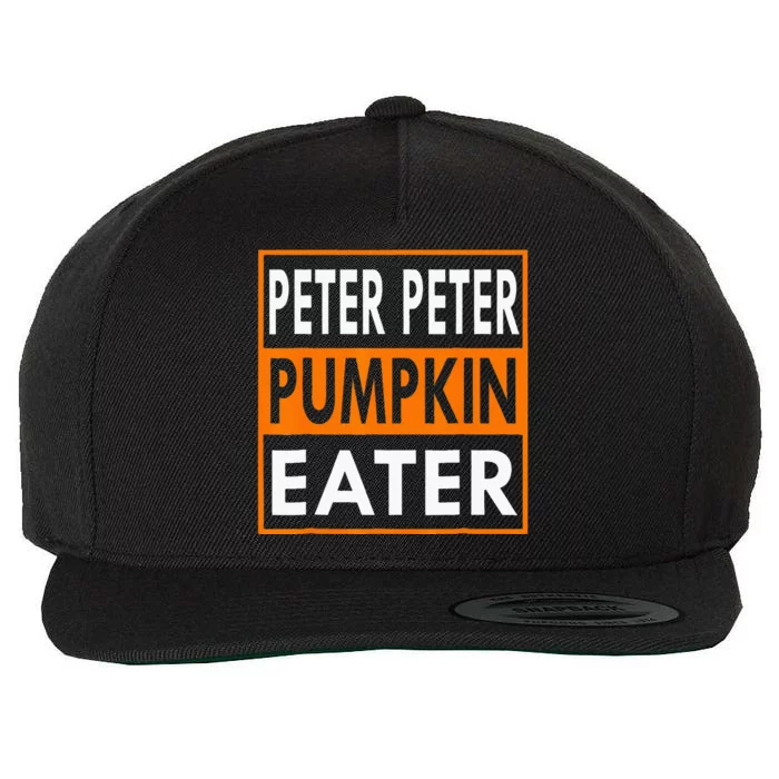 Peter Pumpkin Costume Eater For Couples Matching Halloween Wool Snapback Cap