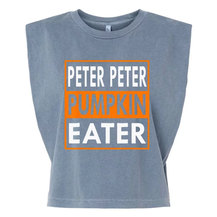 Peter Pumpkin Costume Eater For Couples Matching Halloween Garment-Dyed Women's Muscle Tee