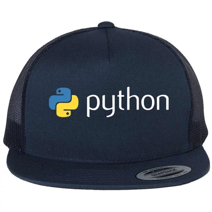 Python Programmer Computer Developers Tee Flat Bill Trucker Hat