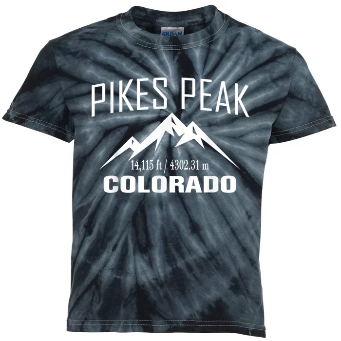 PIKES PEAK COLORADO Climbing Summit Club Outdoor Kids Tie-Dye T-Shirt