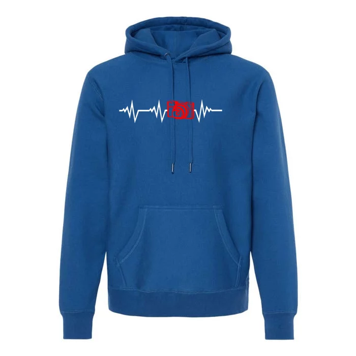 Photographing Photographer Camer Heartbeat Gift Premium Hoodie