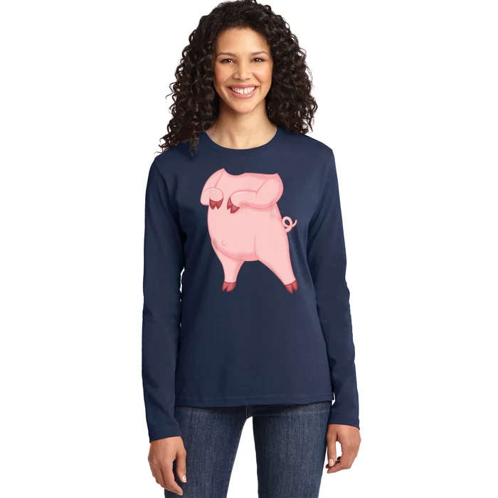 Pig Pig Costume Ladies Long Sleeve Shirt