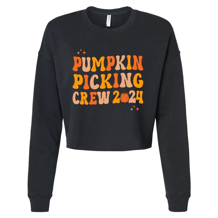 Pumpkin Picking Crew 2024 Family Matching Autumn Halloween Cropped Pullover Crew