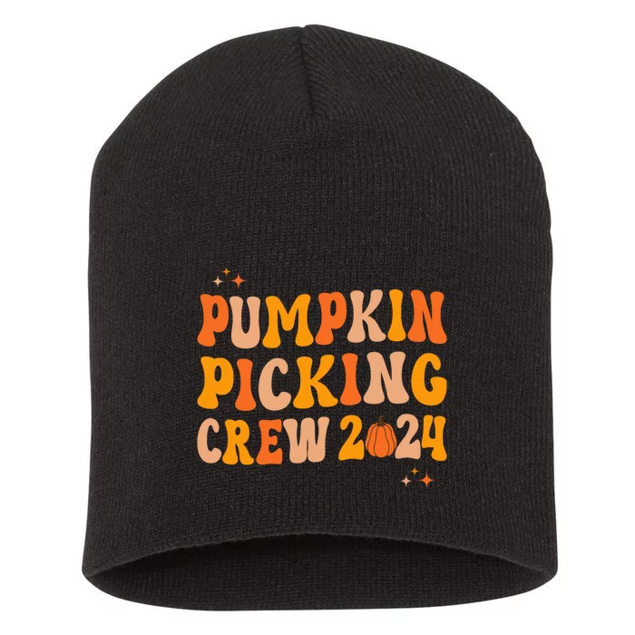 Pumpkin Picking Crew 2024 Family Matching Autumn Halloween Short Acrylic Beanie