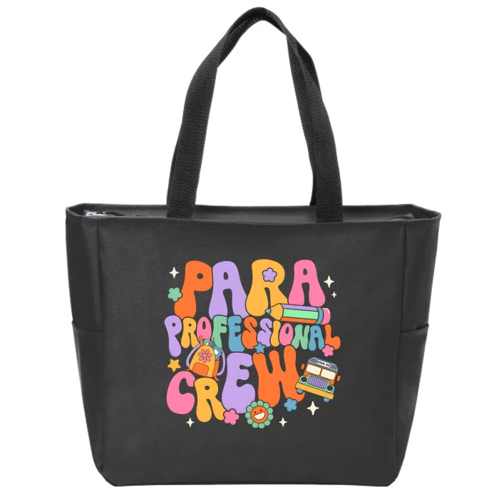 Para Professional Crew Teaching Assistant Back To School Zip Tote Bag