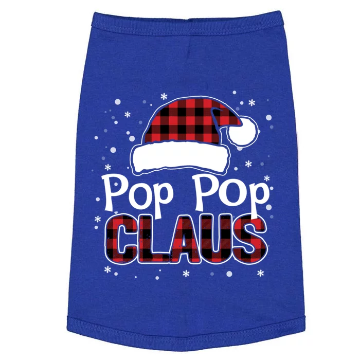 Pop Pop Claus Christmas Santa Hat Buffalo Matching Family Gift Doggie Tank