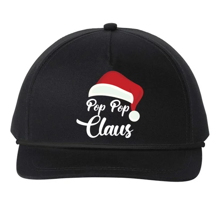 Pop Pop Claus Christmas Santa Hat Grandpa Gift Snapback Five-Panel Rope Hat