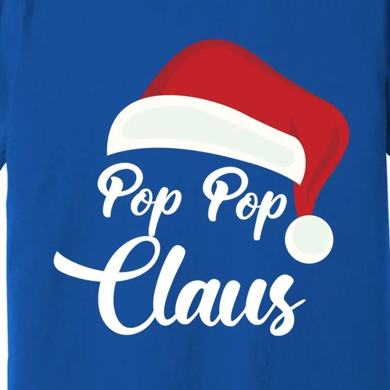 Pop Pop Claus Christmas Santa Hat Grandpa Gift Premium T-Shirt