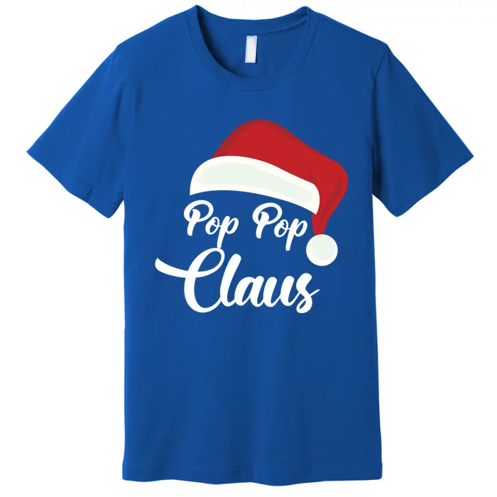 Pop Pop Claus Christmas Santa Hat Grandpa Gift Premium T-Shirt